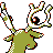 Stantler shiny back-facing sprite from Pokémon Gold