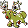 Stantler shiny front-facing sprite from Pokémon Gold