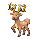 Stantler front-facing sprite from Pokémon HeartGold