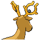Stantler back-facing sprite from Pokémon Platinum