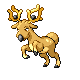 Stantler front-facing sprite from Pokémon Platinum