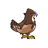 Staraptor shiny back-facing sprite from Pokémon White