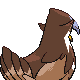 Staraptor shiny back-facing sprite from Pokémon Pearl