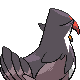 Staraptor back-facing sprite from Pokémon HeartGold
