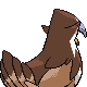 Staraptor shiny back-facing sprite from Pokémon HeartGold
