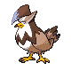 Staraptor shiny front-facing sprite from Pokémon HeartGold