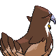 Staraptor shiny back-facing sprite from Pokémon Platinum