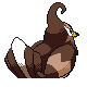 Staravia shiny back-facing sprite from Pokémon Diamond