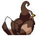 Staravia shiny back-facing sprite from Pokémon HeartGold
