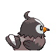 Starly back-facing sprite from Pokémon SoulSilver