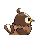 Starly shiny back-facing sprite from Pokémon SoulSilver
