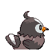 Starly back-facing sprite from Pokémon Platinum