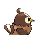 Starly shiny back-facing sprite from Pokémon Platinum