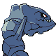 Steelix back-facing sprite from Pokémon Pearl