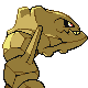 Steelix shiny back-facing sprite from Pokémon Pearl