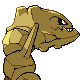 Steelix shiny back-facing sprite from Pokémon SoulSilver