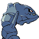 Steelix back-facing sprite from Pokémon Platinum