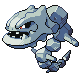 Steelix front-facing sprite from Pokémon Platinum