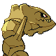 Steelix shiny back-facing sprite from Pokémon Platinum