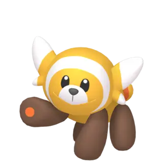 Stufful shiny front-facing sprite from Pokémon Ultra Moon
