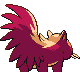 Stunky shiny back-facing sprite from Pokémon SoulSilver