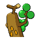 Sudowoodo back-facing sprite from Pokémon Diamond