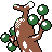 Sudowoodo back-facing sprite from Pokémon Gold