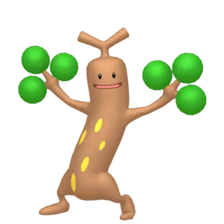 Sudowoodo front-facing sprite from Pokémon Moon