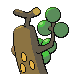 Sudowoodo back-facing sprite from Pokémon Platinum