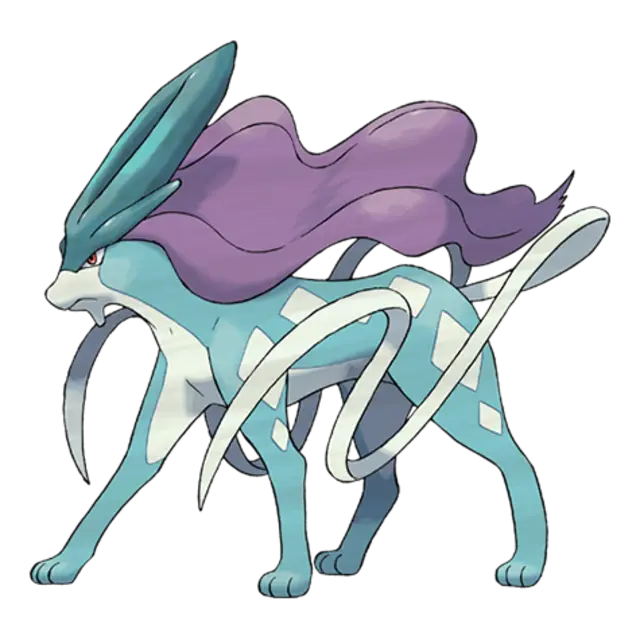 Suicune, the Aurora Pokémon — Water-type Pokémon official artwork