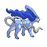 Suicune shiny back-facing sprite from Pokémon Black
