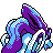 Suicune back-facing sprite from Pokémon Crystal