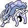 Suicune shiny front-facing sprite from Pokémon Gold