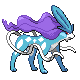 Suicune front-facing sprite from Pokémon SoulSilver