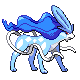 Suicune shiny front-facing sprite from Pokémon SoulSilver