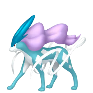 Suicune front-facing sprite from Colosseum