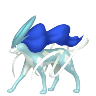 Suicune shiny front-facing sprite from Colosseum