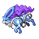 Suicune front-facing sprite from Pokémon Platinum