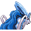 Suicune shiny back-facing sprite from Pokémon Ruby