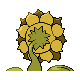 Sunflora shiny back-facing sprite from Pokémon Pearl