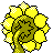 Sunflora shiny back-facing sprite from Pokémon Silver
