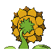 Sunflora back-facing sprite from Pokémon SoulSilver