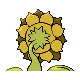 Sunflora shiny back-facing sprite from Pokémon SoulSilver