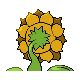 Sunflora back-facing sprite from Pokémon Platinum