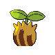Sunkern shiny back-facing sprite from Pokémon Pearl
