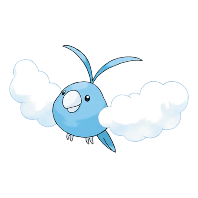 Swablu, the Cotton Bird Pokémon — Normal/Flying-type Pokémon official artwork