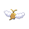 Swablu shiny back-facing sprite from Pokémon White