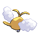 Swablu shiny back-facing sprite from Pokémon Pearl
