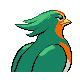Swellow shiny back-facing sprite from Pokémon Pearl
