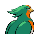 Swellow shiny back-facing sprite from Pokémon HeartGold